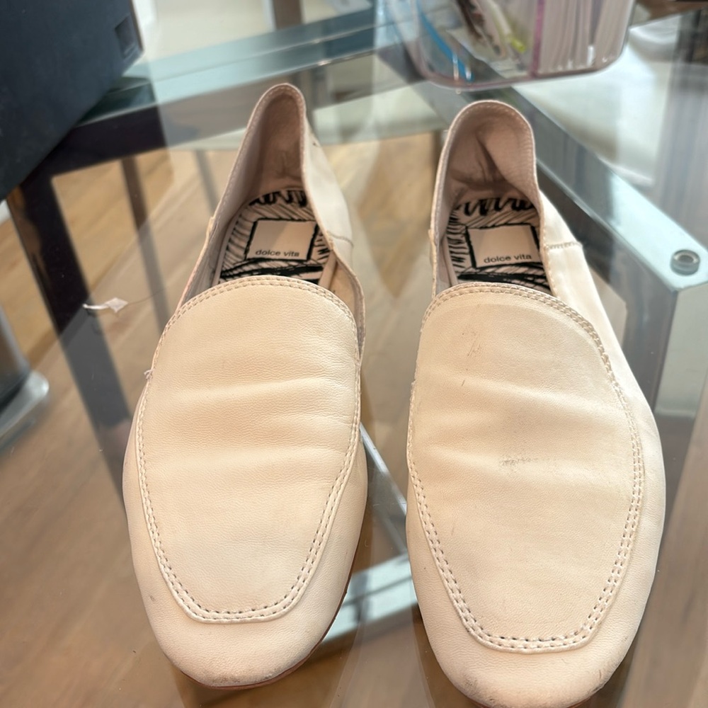 Dolce vita Camden off white leather loafers